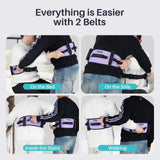 HayaYoffi Gait Belts Transfer Belt for Seniors with Padding Handles, Gate Belt for Elderly Lift Belts with Quick Release Buckle Anti-Slip Function Transfer Belt for Handicap, Physical Therapy (Purple)