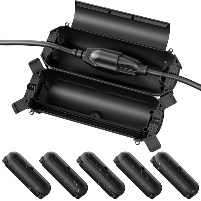 [6 Pack] Flemoon Outdoor Extension Cord Safety Cover with Waterproof Seal