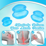 TrelaCo 6 Pieces Cupping Therapy Set Silicone Cupping Therapy, 3 Sizes Cupping Therapy Studio and Household Silicone Cupping Set, Chinese Massage Cups for Cellulite Joint Pain Muscle Pain(Blue)