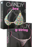 women edible G-string thong & bra set sweet candy posing pouch hen adult valentine wedding SFG