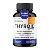 Sandhu's Thyroid Support Complex with Selenium 200mcg Zinc 20mg Iodine 150mcg L Tyrosine 300mg Ashwagandha 150mg Pure Health Supplement for Women & Men |70 Count, 35 Days Supply