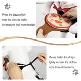 NACOCO Dog Halloween Waiter Costume - Pet Pizza Outfit Cute Funny Cosplay Clothes Apparel with Pizza Party Holiday for Small Medium and Large Dogs Cats(Black, L)