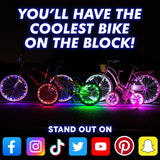 LED Bicycle Light (1 Tire, Multicolor) Top 2024 Christmas Stocking Stuffers Popular Teen & Kids Secret Santa Gifts Best Toys for Girls Xmas Party Hot Outdoor Family Fun Regalos para Navidad