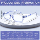 MAEOWN 5 Pack Reading Glasses for Women, Blue Light Blocking Computer Readers, Ease Blurry Vision Dry Eyes Anti UV Glare (Blue, 1.75, multiplier_x)