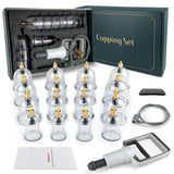 DEFUNX Cupping Set 16 Cups - Cupping Kit for Massage Therapy Pain Relief Cupping Therapy Set