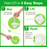 Easy@Home 10 Individual Pouch Urinary Tract Infection FSA Eligible Test Strips, UTI Urine Testing Kit for Urinalysis and Detection of Leukocytes and Nitrites- (UTI-10P)