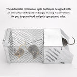 Humane Mouse Trap, [2024 New] Single Door Continuous Rat Hole Mouse Trap, Combined Automatic Continuous Rat Traps Cage, Easy to Set Mice Catcher for Indoor and Outdoor, Sensitive Pedal Rat Trap (2pcs)