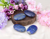 LAIDANLA Lapis Lazuli 2.4" Large Palm Stone Healing Crystals Natural Gemstones Calming Effects Energy Balancing Reiki Polished Worry Stone Cleansing Protection Anxiety Stress Relief Therapy 1PC