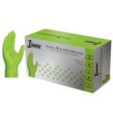 1st Choice 6 mil Mechanic Gloves, Nitrile Gloves Disposable Latex Free - Medium Box of 100 Green Nitrile Disposable Gloves