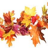 DearHouse 2 Pack Fall Garland Maple Leaf, 5.9Ft/Piece Hanging Vine Garland Artificial Autumn Foliage Garland Thanksgiving Decor for Home Wedding Fireplace Party Christmas (Orange)