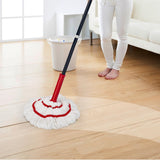 KeFanta Self Wringing Mop for Floor Cleaning, Microfiber Floor mop with 57 " Long Handle, Easy Wringing Mop for Kitchen Hardwood Bathroom Garages Warehouses Vinyl Tile Laminate Home Office