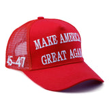 Puoyis Trump 45-47 MAGA Hat Trump 2024 Hat Make America Great Again Hat Embroidered Adjustable Baseball Cap