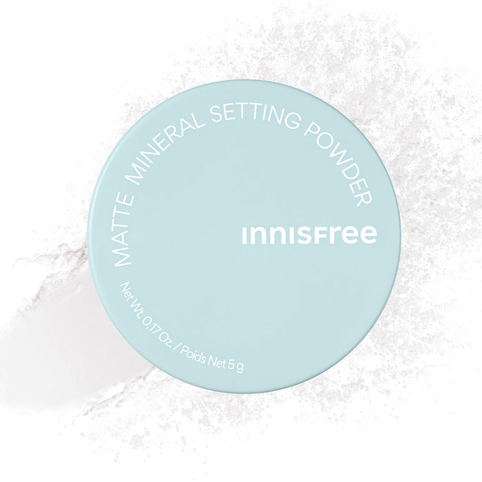 innisfree No-Sebum Matte Mineral Setting Powder, Korean Makeup, Blurring Loose Powder, Fragrance Free, Translucent