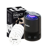 Meet Darkee - The Street Killer for Fruit Flies & Mosquitoes with Auto & Manual Modes, Mighty UV Light | Just Plug in to Catch Gnats in Trap Prison. Use 5 Sticky Bullets to Kill Indoor Pests Wisely.