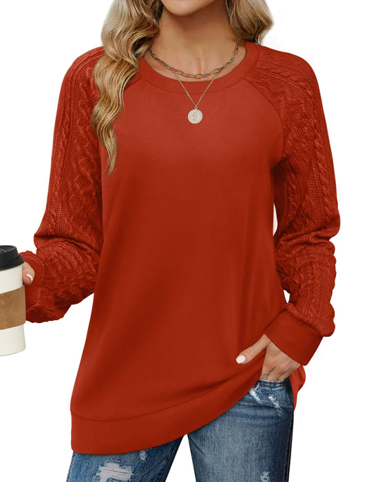 Womens Shirts Long Sleeve Pullover Sweatshirts Red Sweaters Christmas Trendy 2023 L