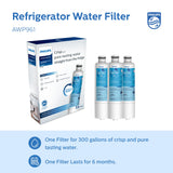 Philips AWP961 NSF/ANSI Certified Refrigerator Water Filter Replacement for Samsung DA29-00020B, HAF-CIN/EXP, DA97-08006A/B, DA29-00019A, 46-9101, RFG298HDRS, RS25J50, RF263TEAES, RF4287HARS