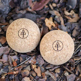 Travel Cork Massage Ball | Lightweight, Sustainable Alternative to Lacrosse Ball for Muscle Pain Relief (1.9 Inch (Pack of 2), Sanded Cork)