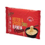 RAMEN EXPRESS Hotter and Spicier Flavor Ramen Noodle Packs, 3 Oz Each (Pack of 24) by Chef Woo | Vegetarian Ramen Noodles | No Added MSG | Halal | Egg-Free and Dairy-Free Red