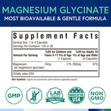 Terranics Magnesium Glycinate 545mg, 120 Capsules, 70mg of Elemental Magnesium per Mini Capsule, Better Absorption, Muscle, Vegan, Non-GMO