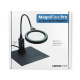 Carson MagniFlex Pro 2x LED Lighted Gooseneck Flexible Magnifier with 4x Spots Lens and Magnetic Base (CP-90) Black