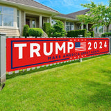 YINBTTER Donald Trump 2024 Make America Great Again Large Banner Sign Flag with Brass Grommets,Trump For President Save America Outdoor Sign House Banner Yard Lawn Decoration 118X18''