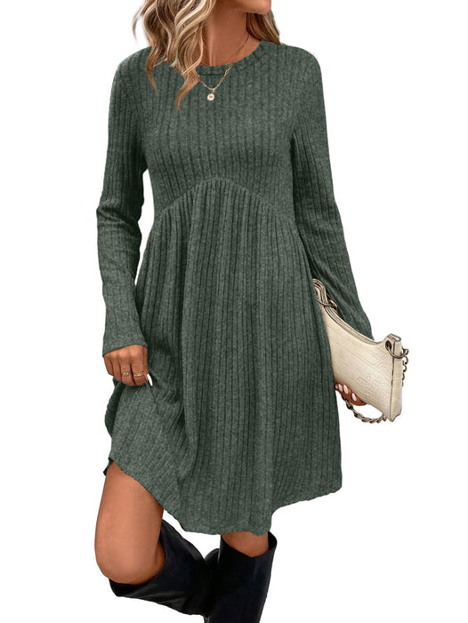 Sweater Dress Long Sleeve Dress for Women Fall Dresses for Women 2025 Cowboy Chic Fall Clothes Maternity Winter Christmas Dresses Green M