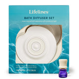 Floating Bath Essential Oil Diffuser, Lily Pad Diffusers 2-Pack, Flameless Candle & Water-Illuminating Lights, Lifelines in Bloom: Calm Essential Oil Blend 3 ML & Batteries Included