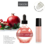 Cuccio Naturale Cuticle Revitalizing Oil Set - Provides Intense Hydration - Replenishes And Strengthens Nails - Promotes Healthy Skin - Easy To Use Rollerball Applicator - Pomegranate And Fig - 2 Pc