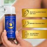 Ancient Greek Remedy Organic Foot Balm for Dry Cracked Feet and Heels, Made of Olive, Almond, Sunflower, Lavender and Vitamin E Oil. Natural Cream Moisturizer for Dry Skin Care for Women, Men