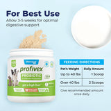 Vetnique Labs Profivex Probiotics for Dogs All Natural Dog Chews & Powder for Digestive Health Probiotic Supplements for Dogs 5 Strains of Probiotics & Prebiotics (Powder, 4.25oz)