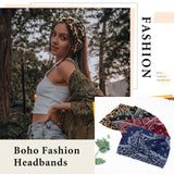 Tobeffect Wide Headbands for Women, 7'' Boho Turban Headband Large Hairband Twisted Hair Accessories, 6 pack