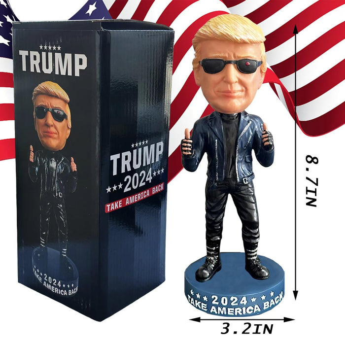 UKMPFGJ Donald Trump Collectibles Trump Merchandise Donald Trump 2024 Bobblehead Gifts for Trump Supporters and Patriotic Americans