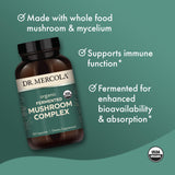 Dr. Mercola, Fermented Mushroom Complex Dietary Supplement, 30 Servings (90 Capsules), Supports Immune Health and Digestive Health Non GMO, Soy Free, Gluten Free