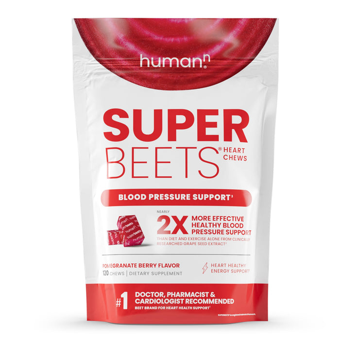 Humann SuperBeets Chews – Grape Seed Extract Energy Chews – 120 Count