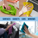 GREEN LIFESTYLE Microfiber Cleaning Cloth 50 Pack, Borderless Microfiber Towels Cleaning, Rags for Cleaning, Car Microfiber Towel, Drying Towels for Сars, Car Wash Towels (11.5" x 11.5", Multicolor)