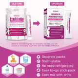 Probiotics for Women Digestive Health, 50 Billion CFU, 13 Strains, Women's Probiotics Powder with Cranberry for Urinary & Vaginal Health, Probiotics & Prebiotics for Gut and Immune Health, 30 Bags