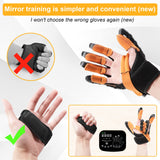 MZU Upgraded rehabilitation robotic glove for hempiplegia stroke paralysis arthriti patient physical reabilitech,finger and hand function workout recovery device,massager machine gloves.