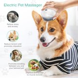 ORIA Electric Pet Massager for Dog and Cat, Handheld Pet Massage, Cordless Head Massager, Waterproof Electric Scalp Massager, with 4 Rotating Massage Heads, 96 Massage Nodes, for Body Relaxation