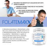 FolateMaxx L-Methylfolate 5 mg 90 Capsules Professional Active Folate Non-GMO, Gluten Free Methyl Folate, 5-MTHF