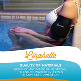 Linphelle Waterproof PICC Line Shower Cover – PICC Line Sleeve Cover for Upper Arm in Neoprene, Usable for Sea or Pool Bathing, Shower Sleeve for PICC Line, Glucose Sensors, Black, Size Large