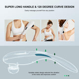MEGAWISE CORDLESS Handheld Back Massager w/ Rechargeable 3200mAh Battery, 5 Speed and 5 +2 Massage Nodes with hard, medium and 2 soft silicone Nodes; Massage while moving around (Perarl White)
