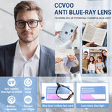 CCVOO 5 Pack Reading Glasses Blue Light Blocking, Filter UV Ray/Glare Computer Readers Fashion Nerd Eyeglasses Women/Men (*C1 Mix, 0.75)