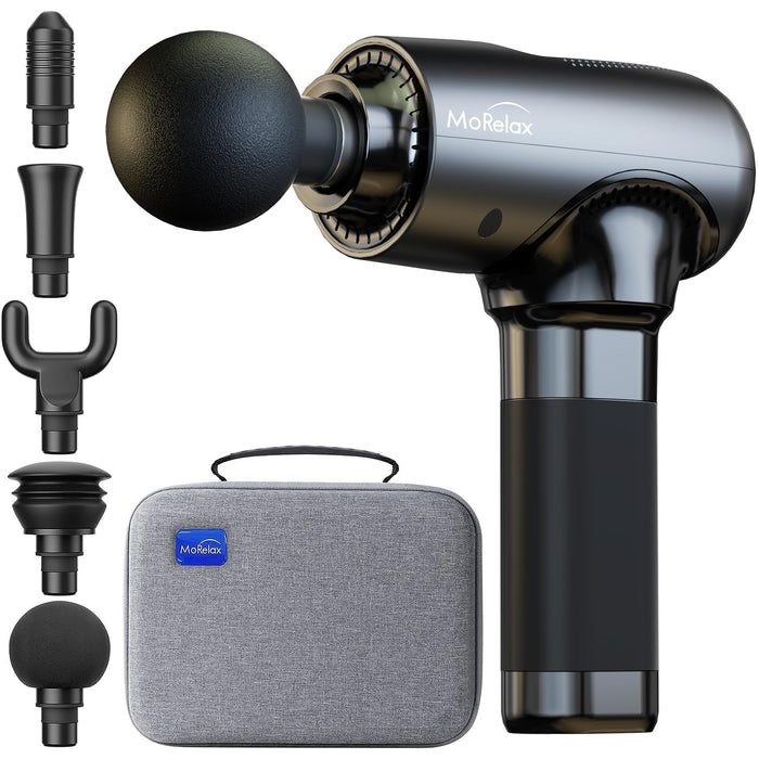 Morelax Massage Gun Deep Tissue with 12MM Amplitude,Handheld Percussion Muscle Electric Back Massager for Athletes Pain Relief Therapy and Relaxation,Birthday Gifts for Women,Fathers Day