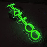 Green Tattoo Neon Sign Tattoo Wall Decor Neon Light Dimmable Tattoo Led Sign Beauty Salon Neon Sign, Custom Shop Neon Sign Man Cave Led Sign USB Business Neon Sign