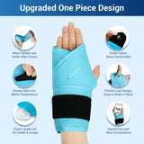 Comfytemp Larger Wrist Ice Pack Wrap for Carpal Tunnel Relief, FSA HSA Eligible, Reusable Longer Gel Wrist Brace Hot Cold Compression for Hand Pain Injury, Achilles Tendonitis, Arthritis, Surgery Gift