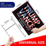 Trump Vance 2024 Yard Signs,18x12In Double-Sided "Trump Vance Make America Great Again" Campaign Signs With H-Stakes Trump Vance Placard Sign For Outdoor Garden Lawn Parade Handheld Rally Decorations