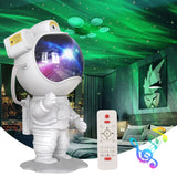 Astronaut Star Galaxy Projector, LED Night Light with Bluetooth Speaker, Super Large Coverage Area, 33 Aurora Scenes, Gift for Kids Adults Home Party Ceiling Decor