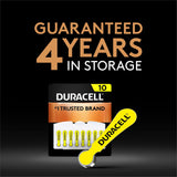 Duracell Hearing Aid Batteries Yellow Size 10, 24 Count Pack, 10A Size Hearing Aid Battery with Long-Lasting Power, Extra-Long EasyTab Install for Hearing Aid Devices