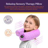 Special Supplies Sensory Vibrating Neck Pillow for Kids and Adults Plush Velvet Soft Cover with Textured Therapy Stimulation, Mind and Body Calming Relaxation - Blue