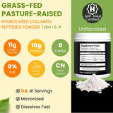 SHIFAA NUTRITION Halal & Grass-Fed Hydrolyzed Collagen Peptides Protein Powder Unflavored, 1 Lb. (16 Oz) | Type I & III | for Hair, Skin, Nail, Joints | Keto & Paleo Friendly, Sugar-Free, Gluten-Free
